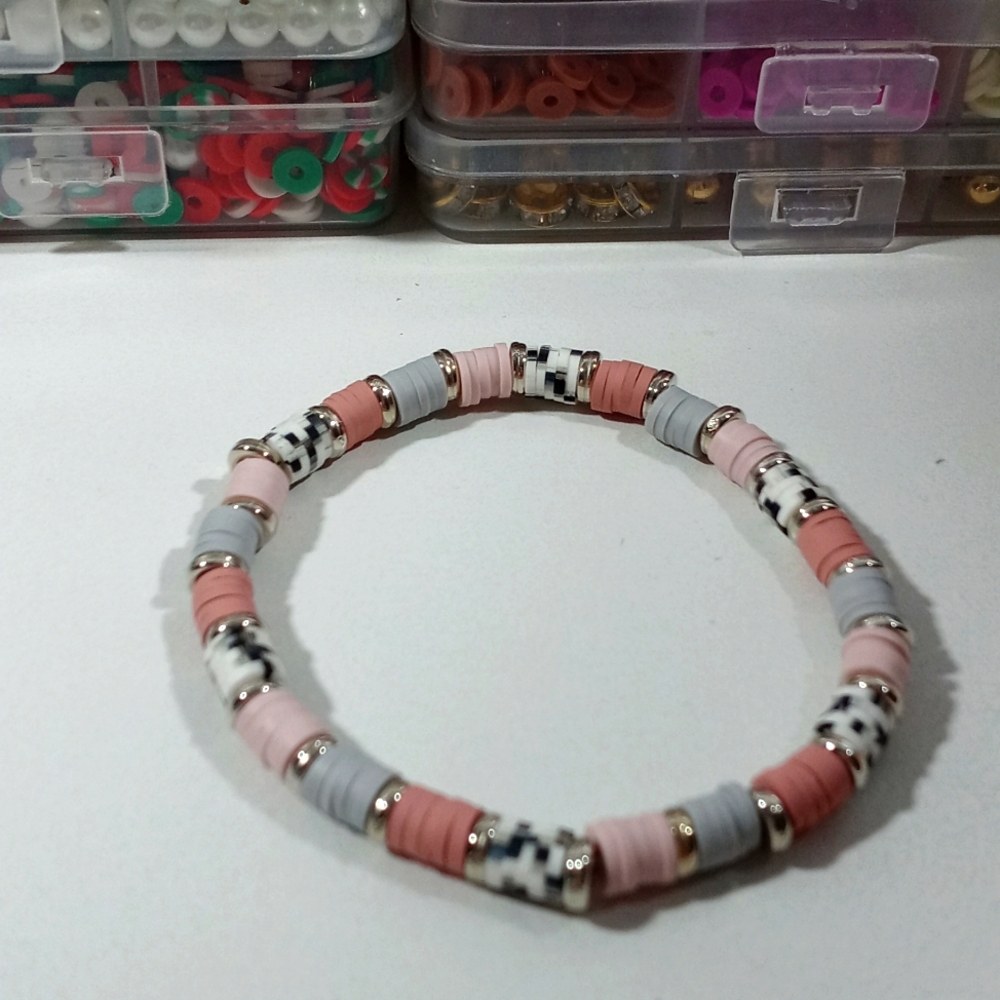 Handmade Clay Bead Bracelet Jewelry Women Teens (114)